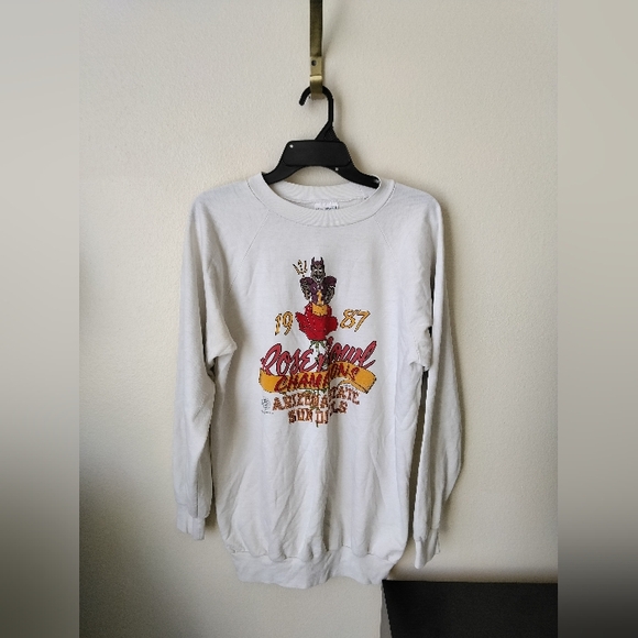 1987 Vintage Rose Bowl Arizona State Sun Devils Champions Sweatshirt Large USA - Picture 1 of 7